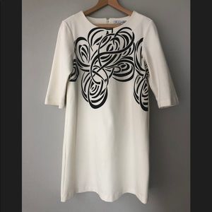 WD.NY above-knee dress long sleeve cocktail sz8